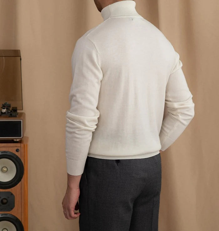 Rollkragenpullover aus Lusso-Wollmischung