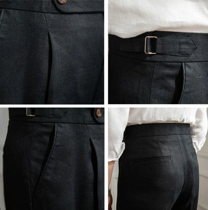 ALTIER CLUB LEINEN-PLISSIERHOSE