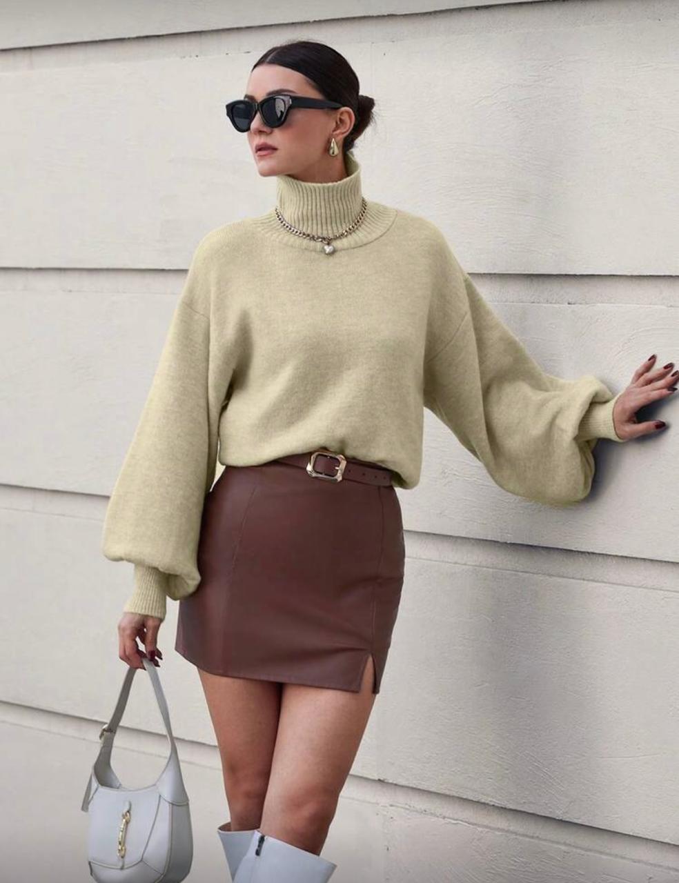 MARELLA HIGH NECK BALLOON SWEATER