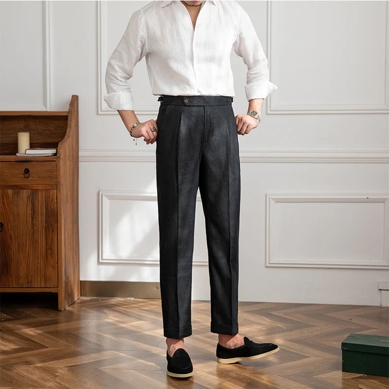 ALTIER CLUB LEINEN-PLISSIERHOSE
