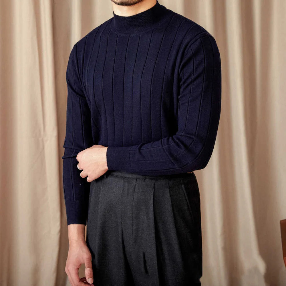FLORENCE SILK WOOL TURTLENECK SWEATER
