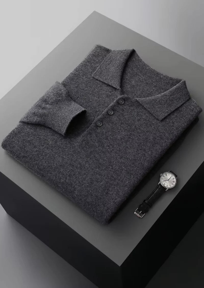 VERONA WOOL POLO SWEATER