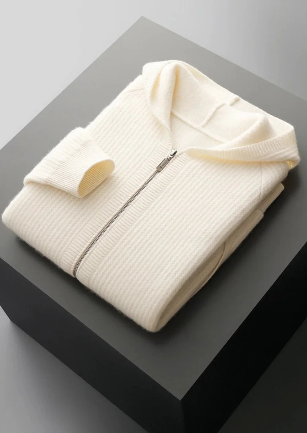 NOTTING WOOL RIBBED HOODIE