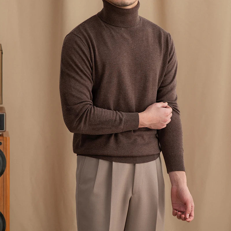 LUSSO WOOL BLEND TURTLENECK
