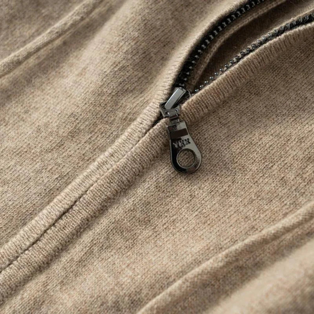 ZERMATT 100% CASHMERE ZIP HODDED