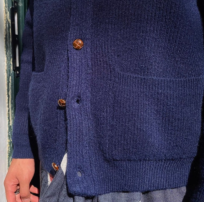 SABLE SHAWL KNITTED CARDIGAN