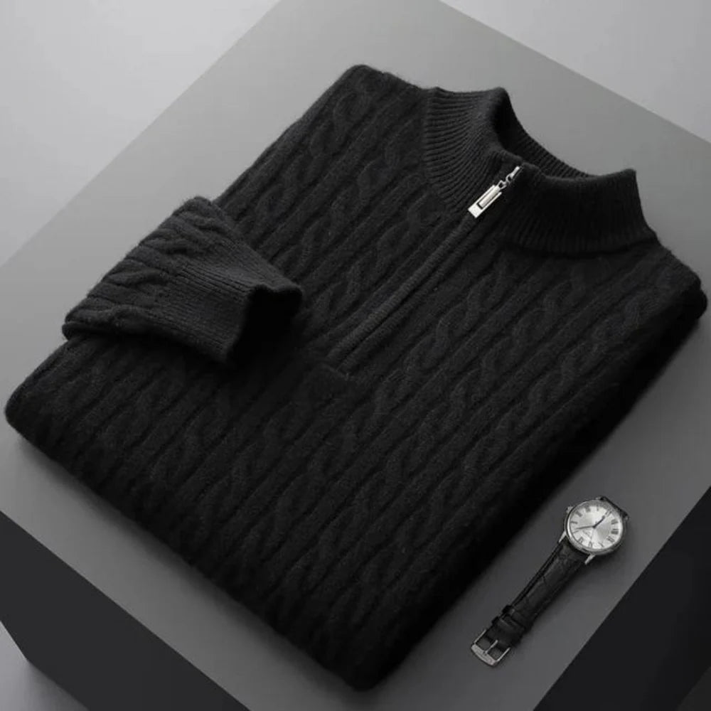 LOUVRE 100% CASHMERE ZIP
