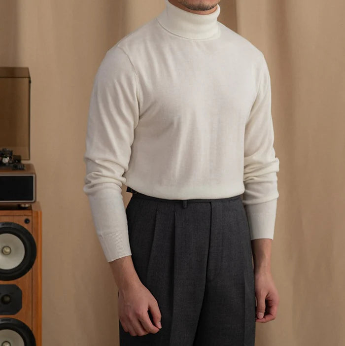 LUSSO WOOL BLEND TURTLENECK