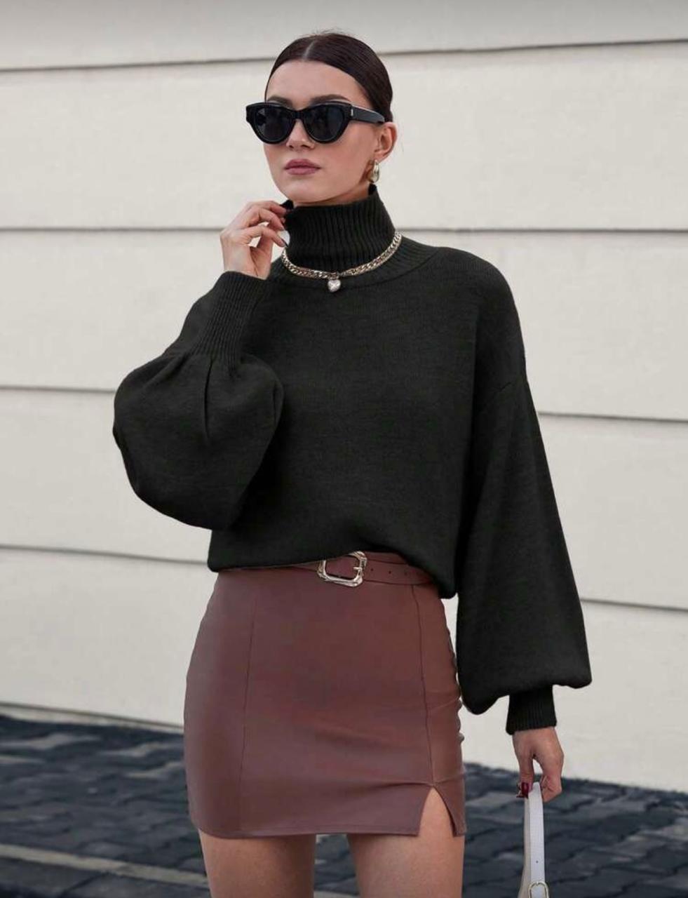 MARELLA HIGH NECK BALLOON SWEATER