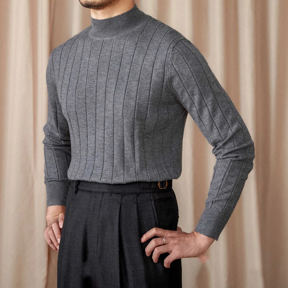 FLORENCE SILK WOOL TURTLENECK SWEATER